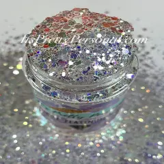 &ldquo;Purple Platinum XL"-GlitterCHUNKY mix- Supplies