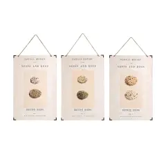 British Eggs Easter Spring Wall Art Set of 3
