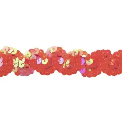 Belagio Sequin Trim, 1" Wide, Serpentine Design, 10-Yard Bolt, Hot Pink