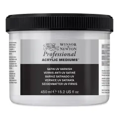 Winsor & Newton Artists' Acrylic UV Varnish - Satin, 450 ml jar