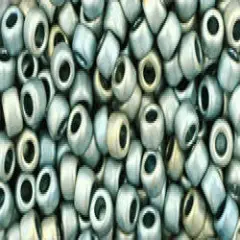 Toho 8/0 Round Japanese Seed Bead, TR8-512F, High Metallic Frost Blue Haze