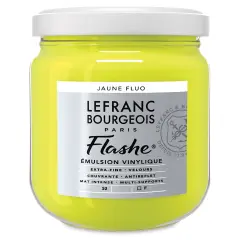Lefranc & Bourgeois Flashe Vinyl Paint - Fluorescent Yellow, 400 ml jar