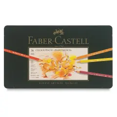 Faber-Castell Polychromos Pencil Set - Assorted Colors, Tin Box, Set of 36