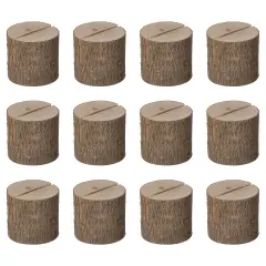 Natural Wooden Rustic Table Wood Place Card Holder