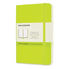 Moleskine Classic Soft Cover Notebook - Light Green, Blank, 5-1/2" x 3-1/2"
