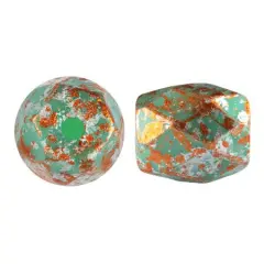 Baros Par Puca&reg; Czech glass bead, Frost Jade Tweedy, 10 grams