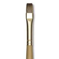Princeton Synthetic Mongoose Brush - Flat, Long Handle, Size 8