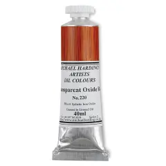 Michael Harding Artists Oil Color - Transparent Oxide Red, 40 ml tube