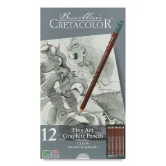 Cretacolor Fine Art Graphite Pencil Set - Tin Box, Set of 12