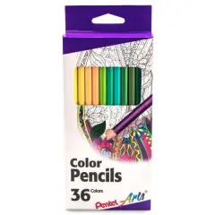 Pentel Arts Color Pencils - Assorted Colors, 36-Pack