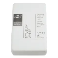 R&F Encaustic Paint Block - Titanium White, 333 ml block