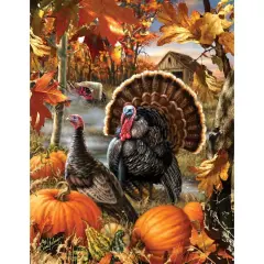 Sunsout Gobbler Farms 1000 pc Large Pieces Thanksgiving Jigsaw Puzzle 57142
