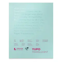 Legion Yupo Synthetic Paper Pad - 11" x 14", Translucent, 15 Sheets
