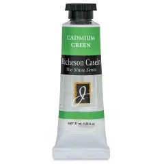 Richeson Casein Paint the Shiva Series - Cadmium Green, 37 ml tube