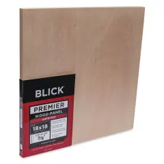 Blick Premier Wood Panel - 18" x 18", 7/8" Traditional Profile, Cradled