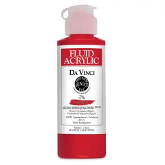 Da Vinci Fluid Acrylics - Alizarin Crimson, 4 oz bottle