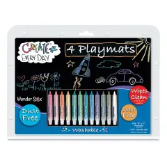 The Pencil Grip Wonder Stix Playmat Set - Set of 12 with Playmats, Assorted Colors