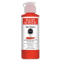 Da Vinci Fluid Acrylics - Napthol Red Light, 4 oz bottle