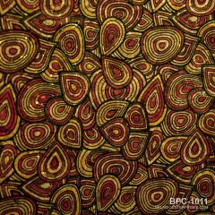 Belagio Cork Fabric, 18" x 15", Drops Print, Red Multi