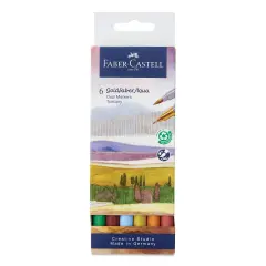 Faber-Castell Goldfaber Aqua Dual Markers - Tuscany, Set of 6