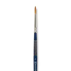 Escoda Optimo Kolinsky Sable Brush - Pointed Round, Short Handle, Size 2
