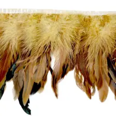 Belagio Feather Trim, 9" Wide, 10-Yard Bolt, Beige