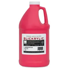 Blickrylic Student Acrylics - Fluorescent Red, Half Gallon