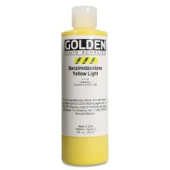 Golden Fluid Acrylics - Benzimidazolone Yellow Light, 8 oz bottle