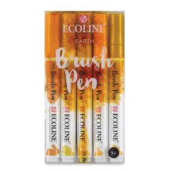 Royal Talens Ecoline Brush Marker Set - Earth Tones, Set of 5