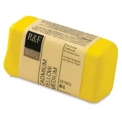R&F Encaustic Paint Block - Cadmium Yellow Medium, 40 ml block