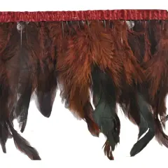Belagio Feather Trim, 9" Wide, 10-Yard Bolt, Wine