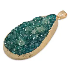 John Bead Earth's Jewels Semi-Precious Pendant - Teal, 50 mm