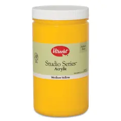 Utrecht Studio Series Acrylic Paint - Medium Yellow, Quart