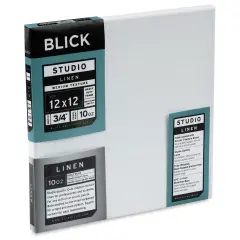 Blick Studio Linen Stretched Canvas - 12" x 12", Traditional 3/4" Profile