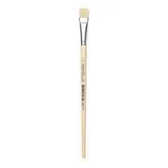 Utrecht Rhenish Pure Hog Bristle Brush - Bright, Size 8, Long Handle
