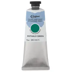 Cranfield Caligo Safe Wash Etching Ink - Phthalo Green, 75 ml Tube