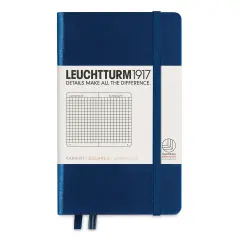 Leuchtturm1917 Squared Hardbound Notebook - Navy, 3-1/2" x 6"