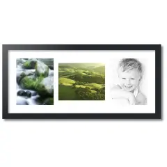 ArtToFrames Collage Photo Picture Frame with 3 - 8x10 inch Openings, Framed in Black with Over 62 Mat Color Options and Plexi Glass (CSM-3926-117)