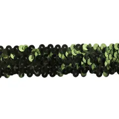 Belagio Stretch Sequin Trim, 1" Wide, 10-Yard Bolt, Hunter Green