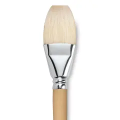 Escoda Clasico Chungking White Bristle Brush - Bright, Long Handle, Size 32