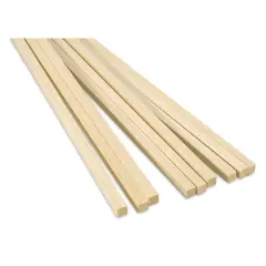 Bud Nosen Balsa Wood Sheets - 1/2" x 1/2" x 36", Pkg of 9