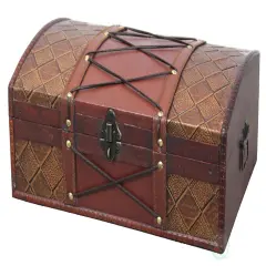 Pirate Treasure Chest with Leather X