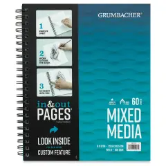 Grumbacher Mixed Media In & Out Pad - 9" x 12", 60 sheets