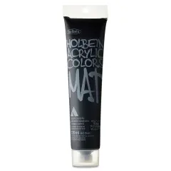Holbein Mat Acrylic - Black, 110 ml tube