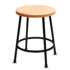 Richeson Lyptus and Steel Stool - 18"H, Round