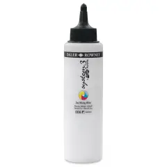 Daler-Rowney System3 Fluid Acrylic - Zinc Mixing White, 250 ml