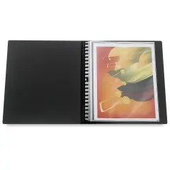 Itoya Art Profolio Multi-Ring Mini Binder - 8 1/2" x 11", Black, Portrait