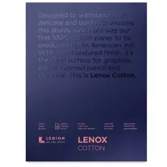 Legion Lenox Cotton Drawing Pad - 11" x 14", 15 Sheets