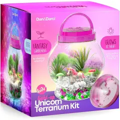 Light-Up Unicorn Terrarium Kit for Kids - Kids Birthday Gifts for Kids - Best Unicorn Toys & Activities Kits Presents - Arts & Crafts Stuff for Little Girls & Boys