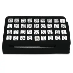 Realeather Leather Tooling Set - 3/8" Alphabet and Numbers, Set of 36